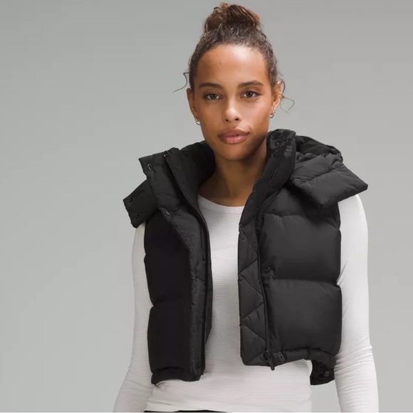 lululemon athletica Jackets & Blazers - Lululemon Wunder Puff Super-Cropped Vest Size 4 Black